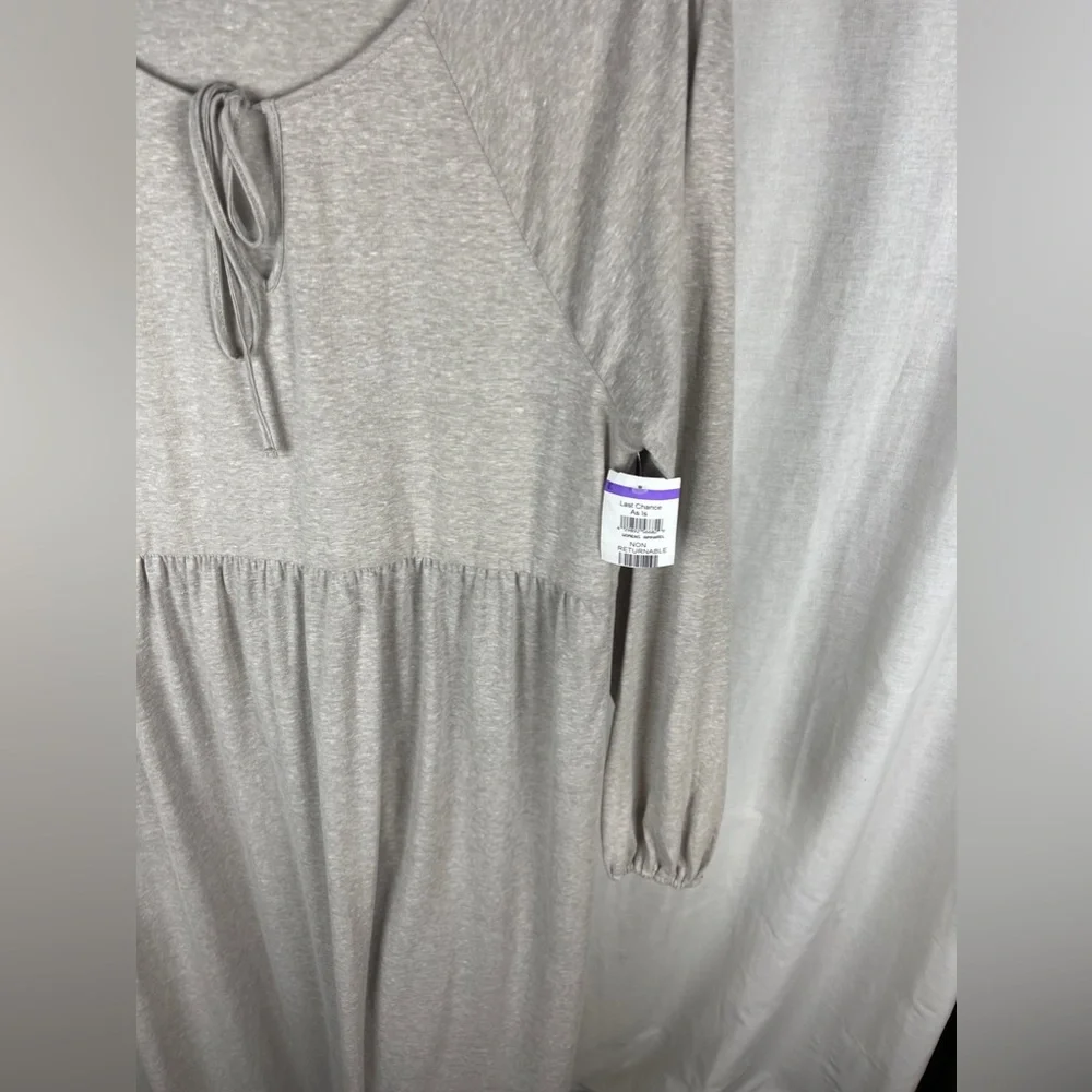 Threads 4 Thought Tan Brigitte Tie Neck Dress Size Medium NWT - Picture 7 of 13